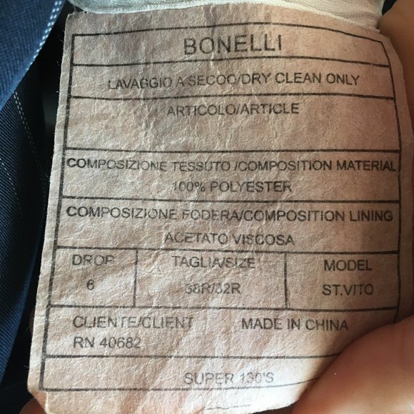 Bonelli Three-Button Blue Pinstripe Suit with Waistcoat - Picture 5 of 6